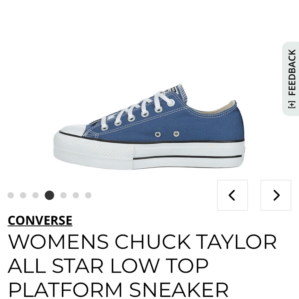 Converse Women's Chuck Taylor Blue Platform Sneakers